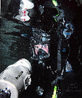 Anthony using OTS underwater communication mask